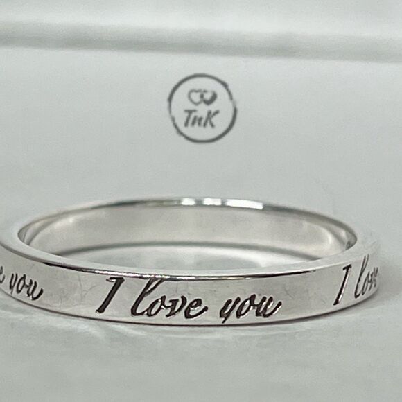 Tiffany Retired Notes "I Love You" Ring - Sterling Silver - Size 8.5 - Picture 9 of 16